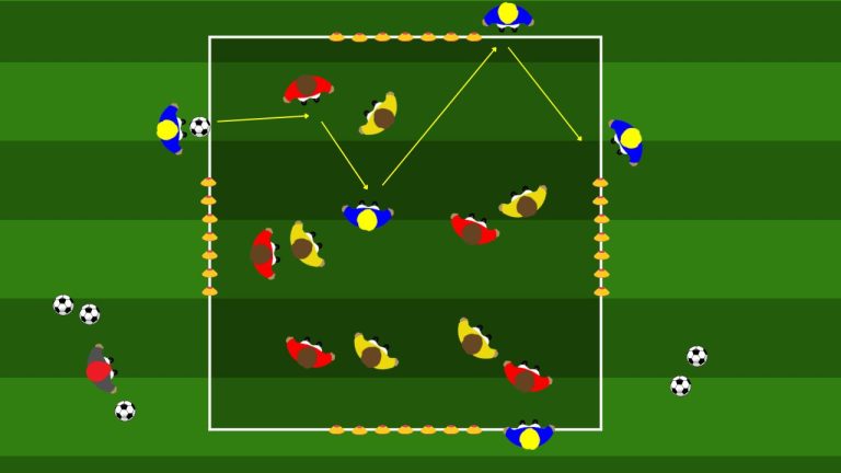 Allievi: possesso palla 5x5 con 5 jolly in spazi ridotti