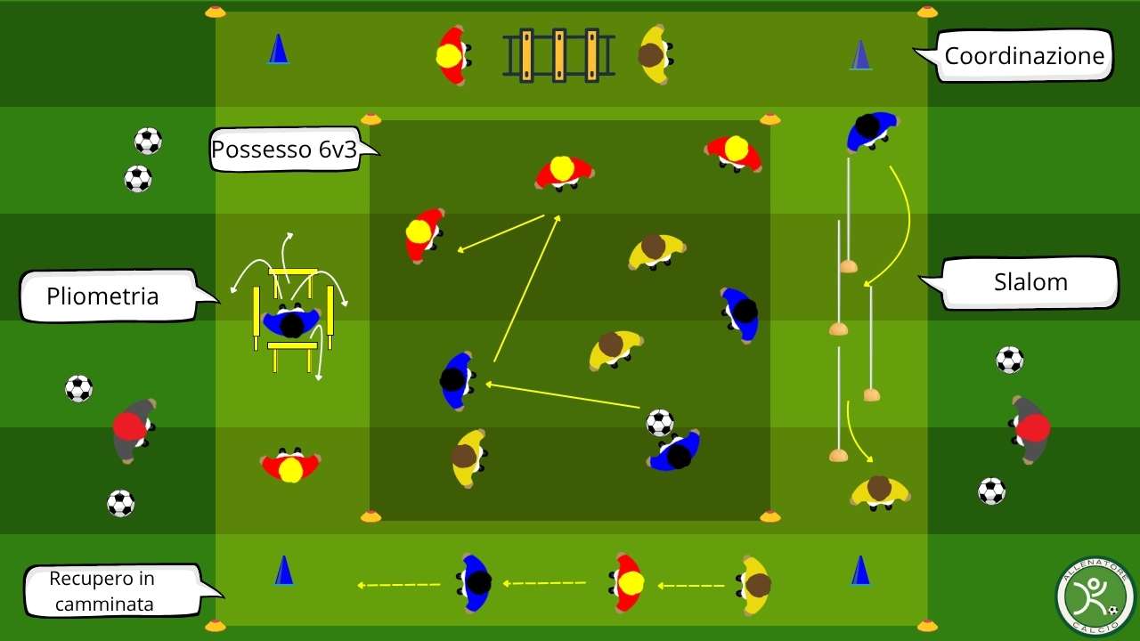 Giovanissimi Coordinazione e possesso palla in spazio ridotto