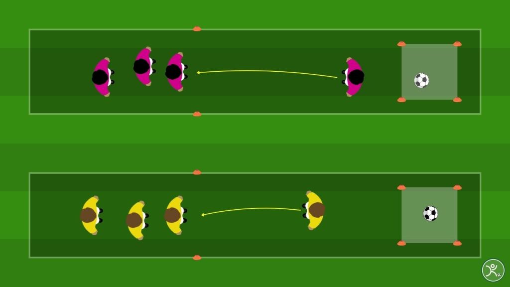 Giochi a staffetta staffetta palla in mano per Primi Calci e Pulcini