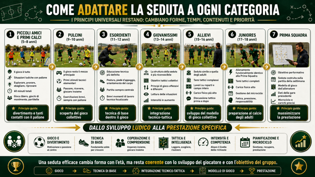Come adattare la seduta a ogni categoria