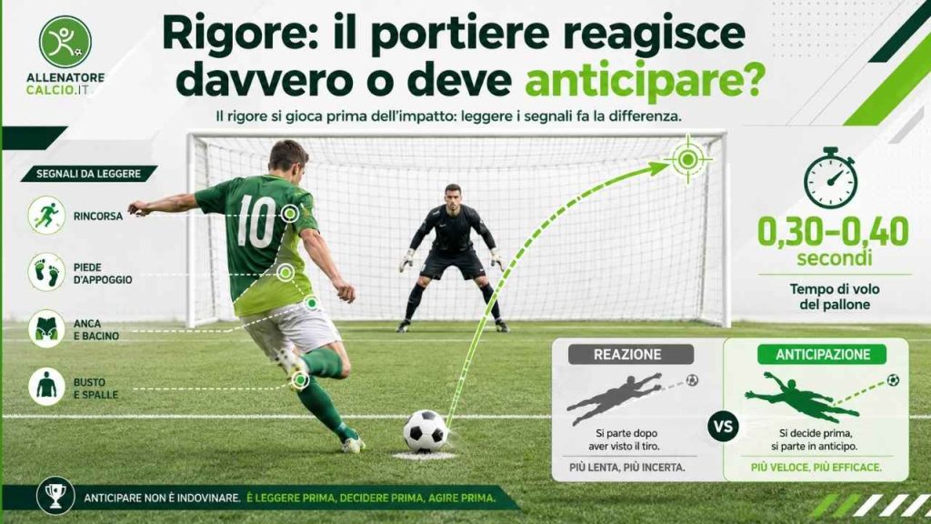 Portiere e calci di rigore: reagisce davvero o deve anticipare?