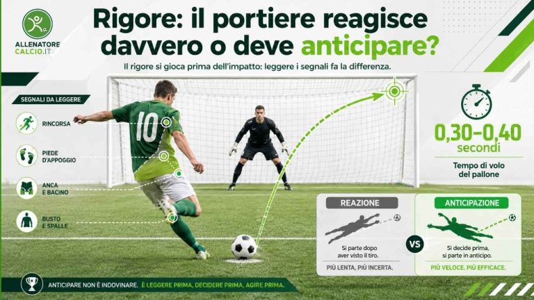 Portiere e calci di rigore: reagisce davvero o deve anticipare?
