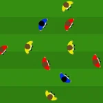 Gioco di posizione 8 contro 4 doppio rombo con jolly interni